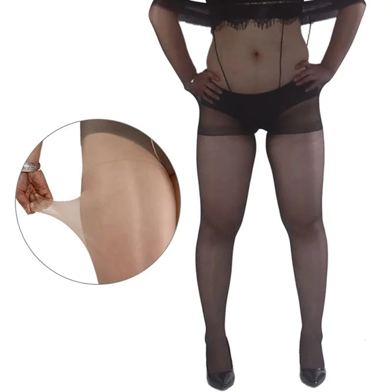 Collant polaire effet transparent grande taille - Le Collant Polaire